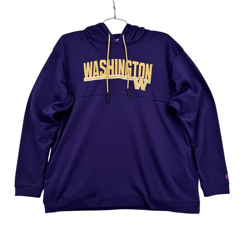 Champion Washington Hoodie Mens XL Purple Excellent Huskies NCAA Pullover